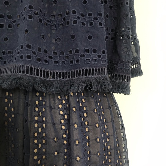 Anthropologie Off the Shoulder Eyelet Romper - Picture 4 of 4